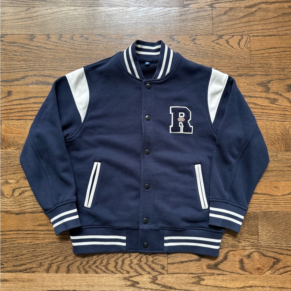 Uniqlo Kids Navy Blue Varsity Jacket, size 9/10